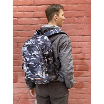 Рюкзак дорожній Military сірий камуфляж фото