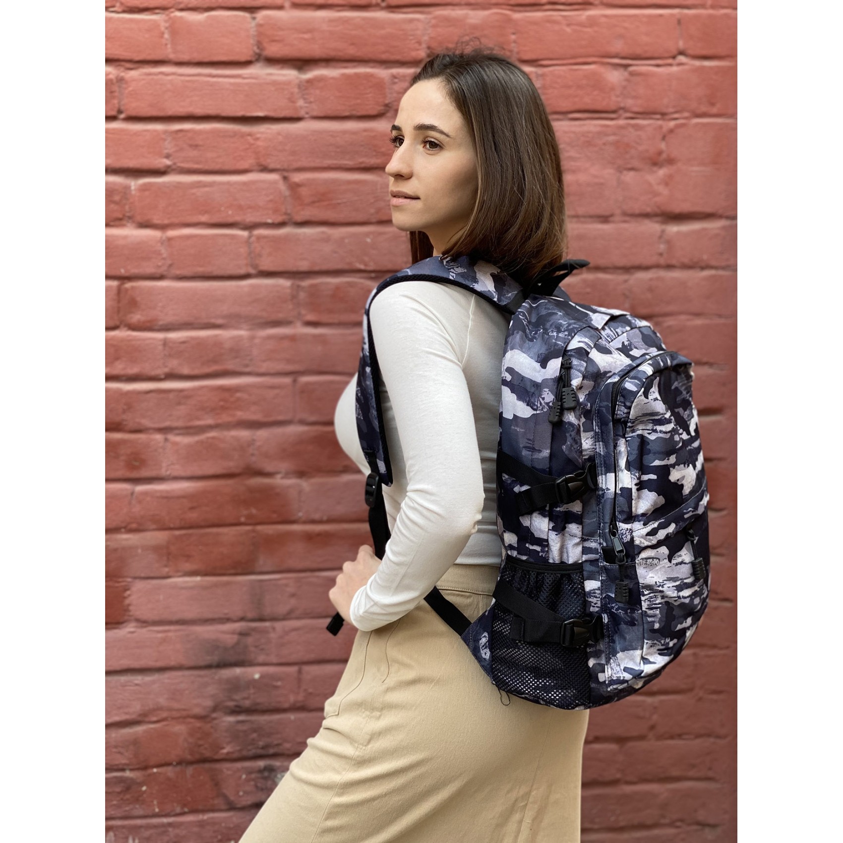 Рюкзак дорожный Military серый камуфляж