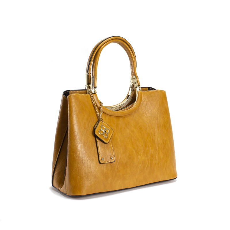 Жіноча класична сумка Mary гірчична - 1 фото