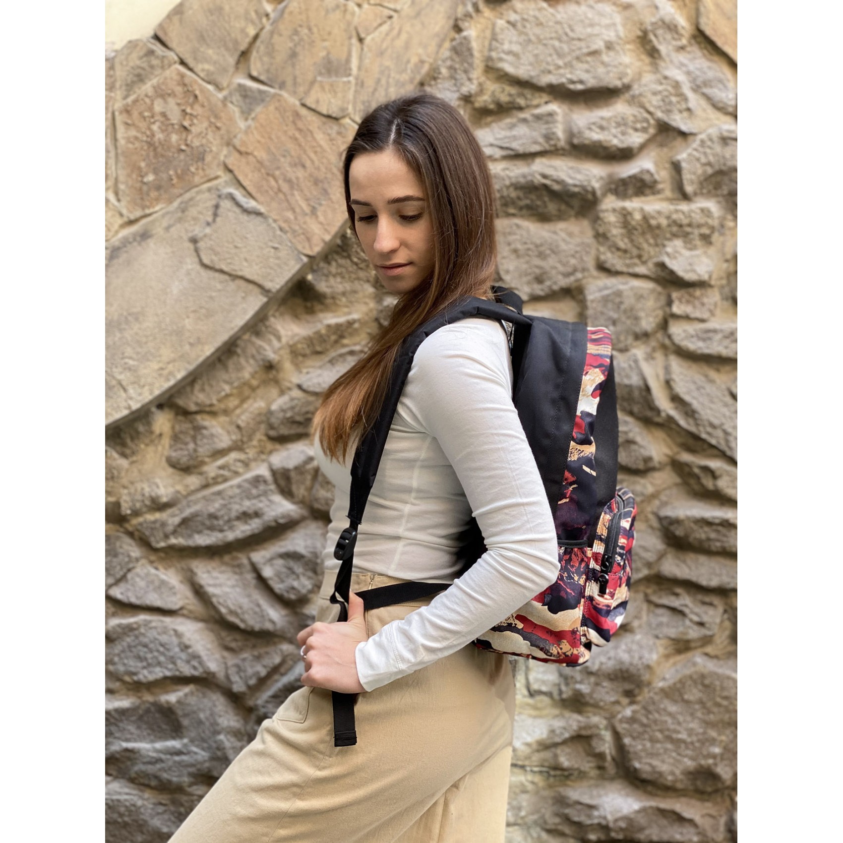 Рюкзак Galaxy бордовий камуфляж