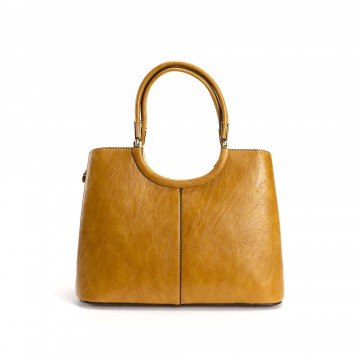 Женская классическая сумка Mary горчичная фото