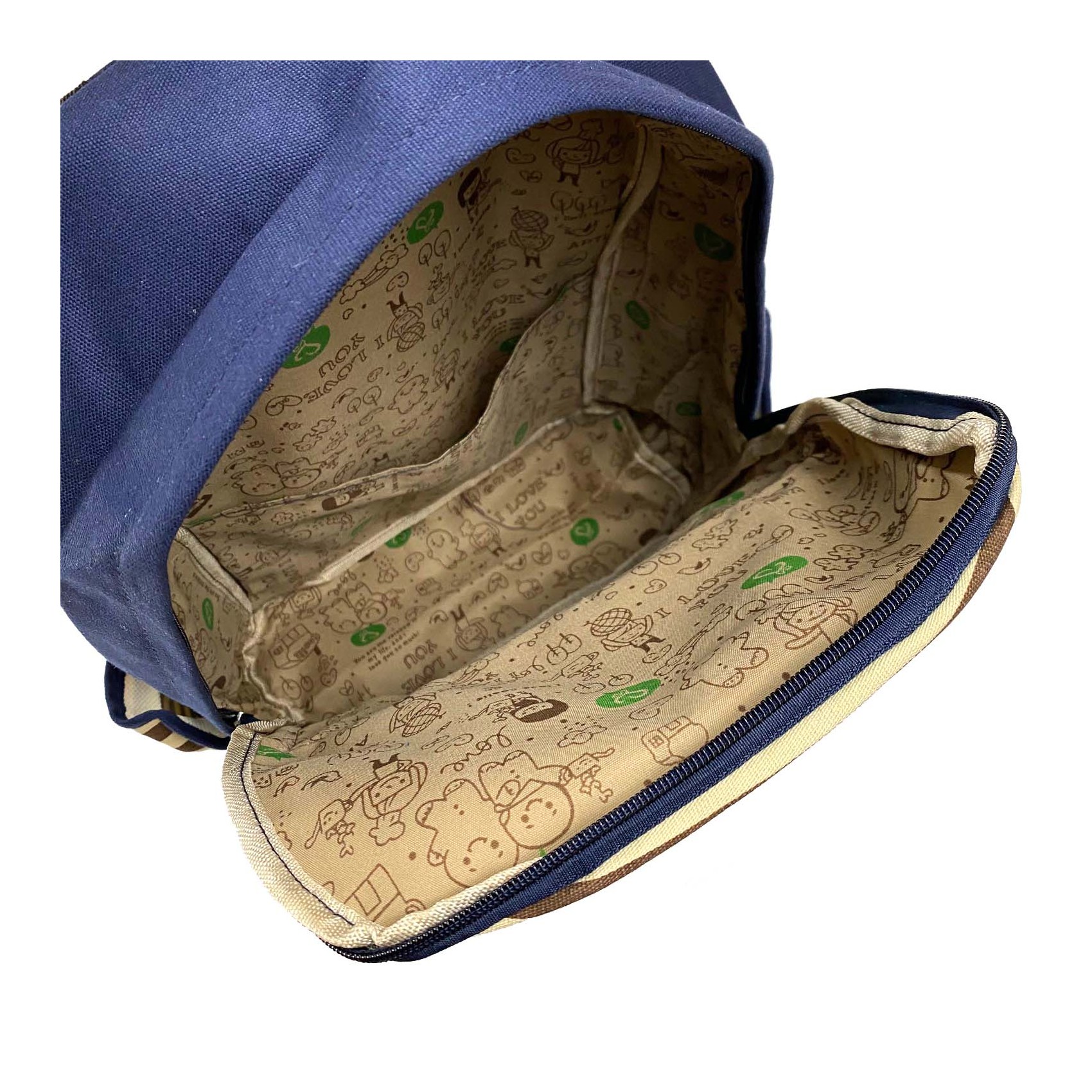 Женский рюкзак Paris синий с полосками