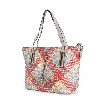 Жіноча сумка Sylvia сіро-бежева фото