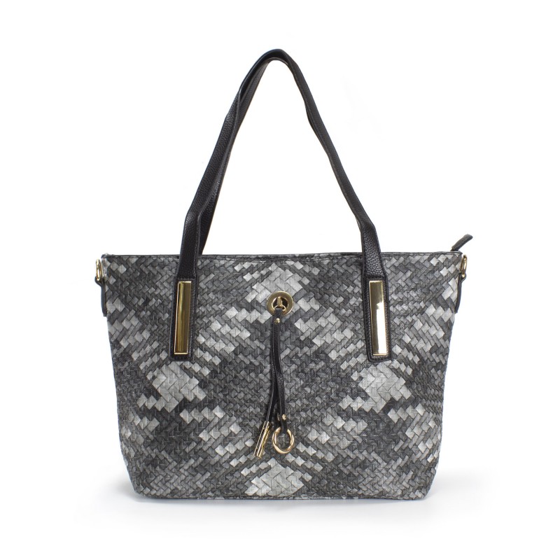 Жіноча сумка Sylvia сіро-чорна