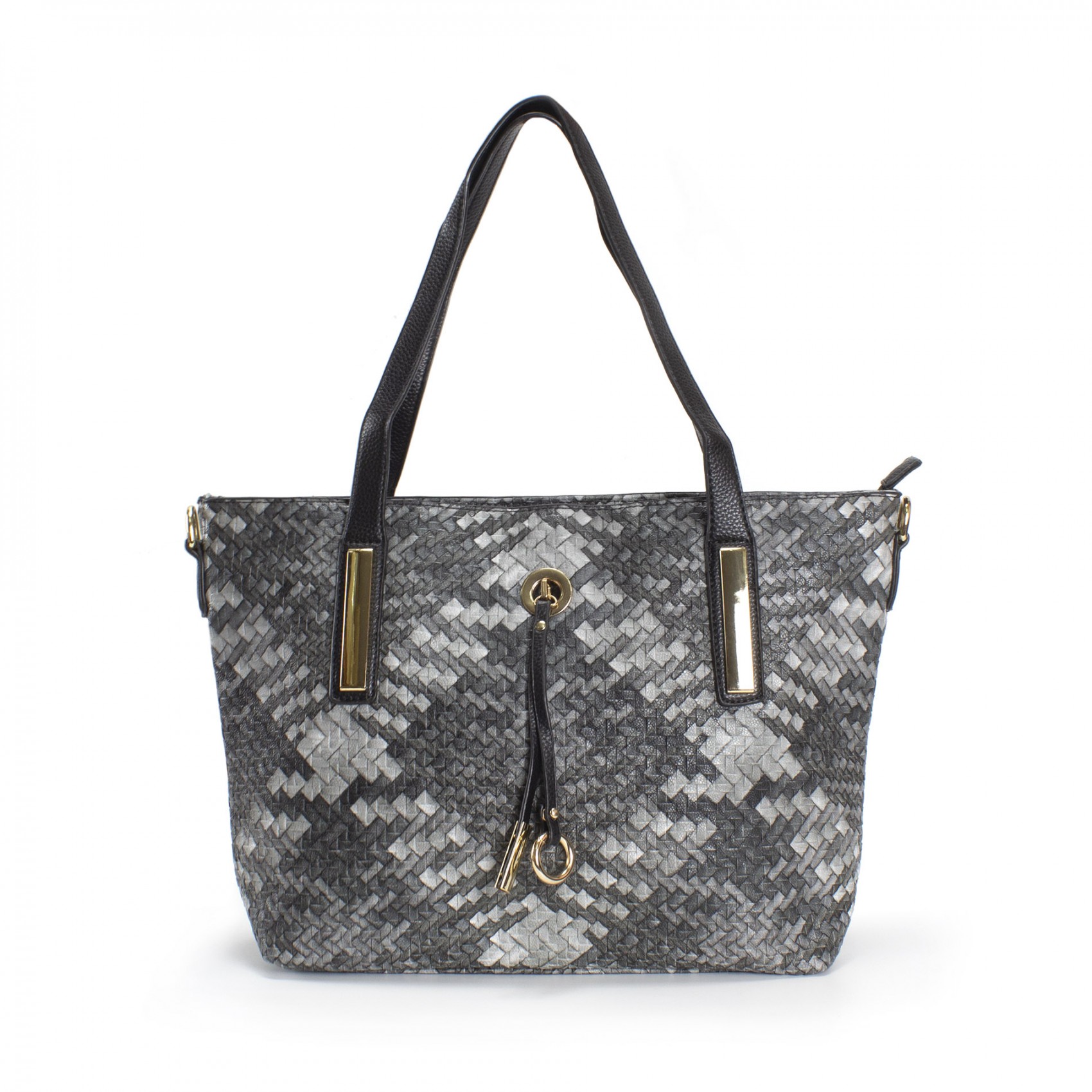 Жіноча сумка Sylvia сіро-чорна