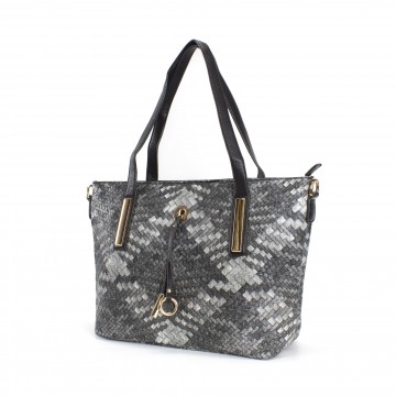 Женская сумка Sylvia серо-черная фото