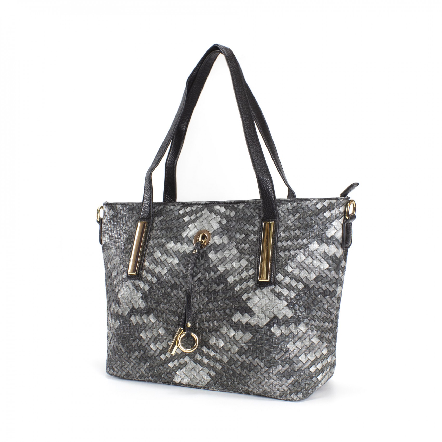 Жіноча сумка Sylvia сіро-чорна