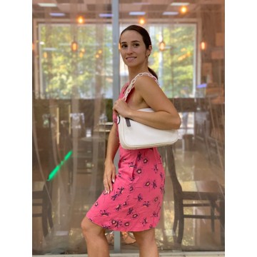 Жіноча сумка крос боді Pamela молочна фото