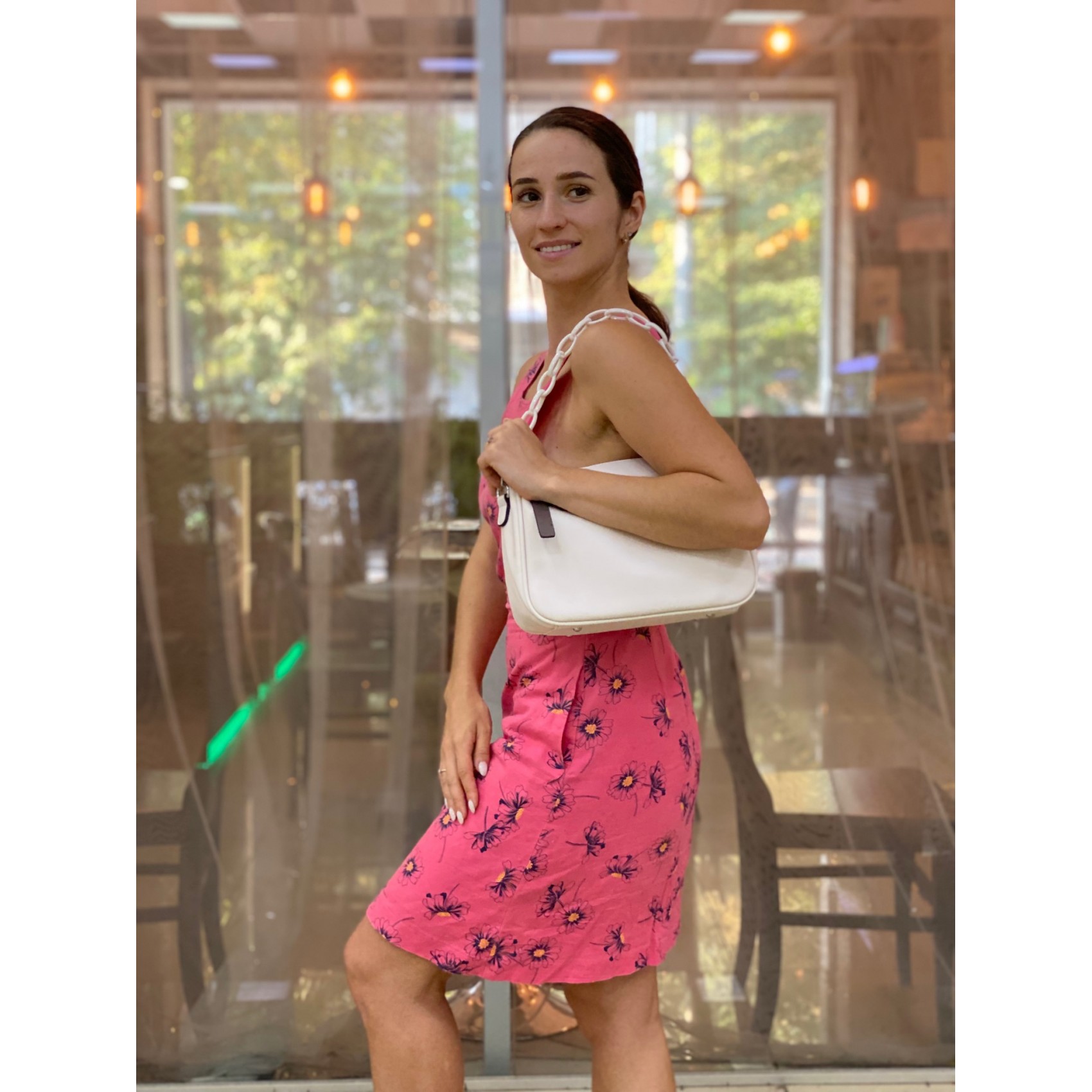 Жіноча сумка крос боді Pamela молочна