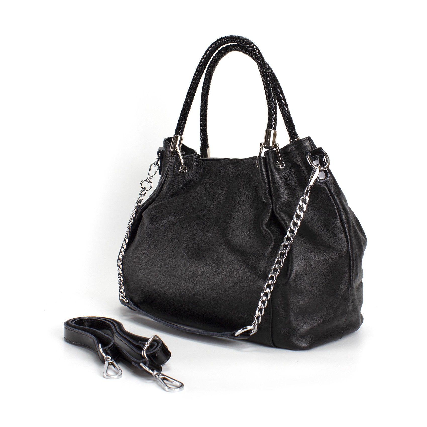 Женская кожаная сумка Brenda черная