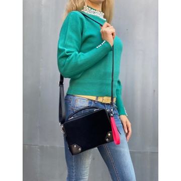 Жіноча сумка крос боді Paula чорна фото