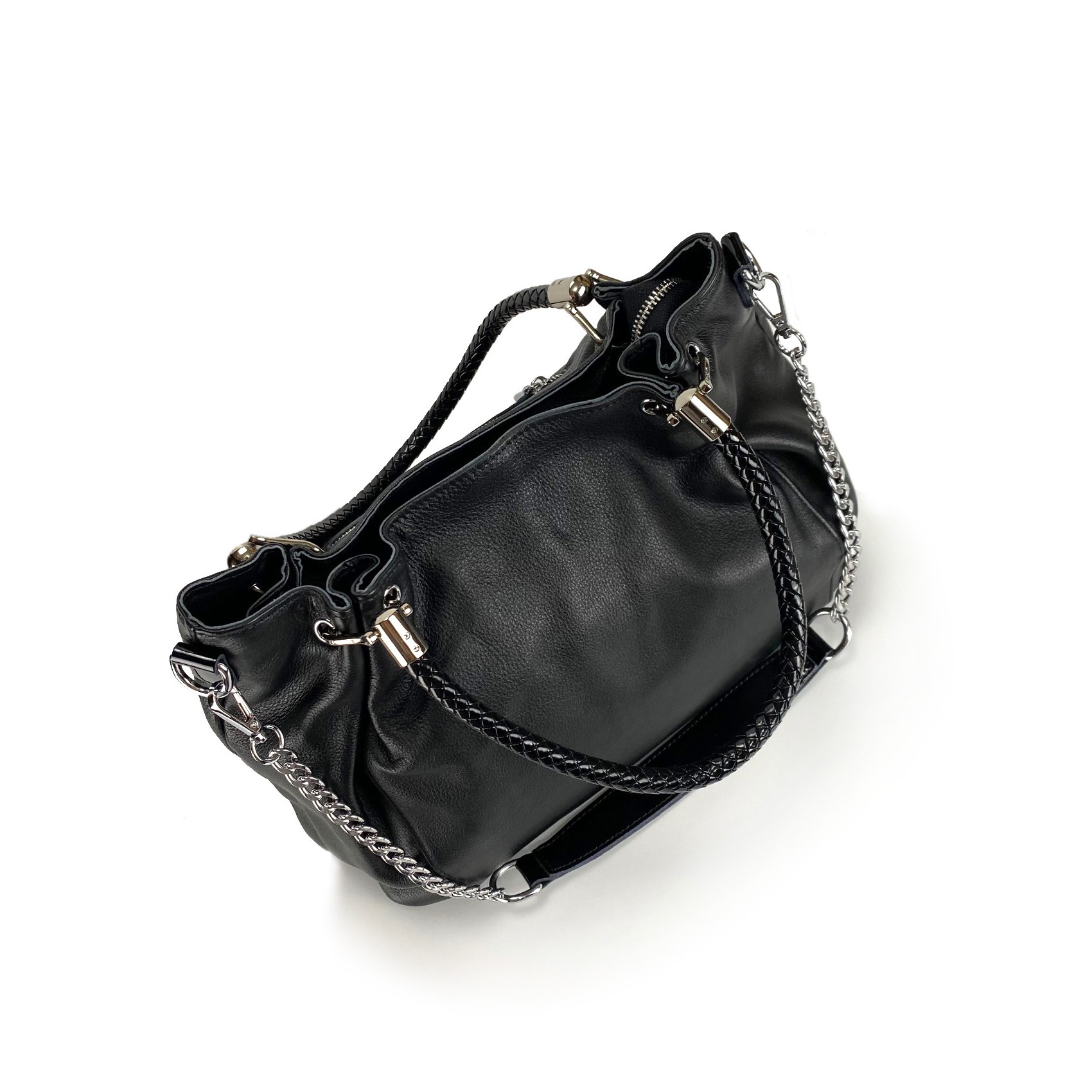 Жіноча шкіряна сумка Brenda чорна