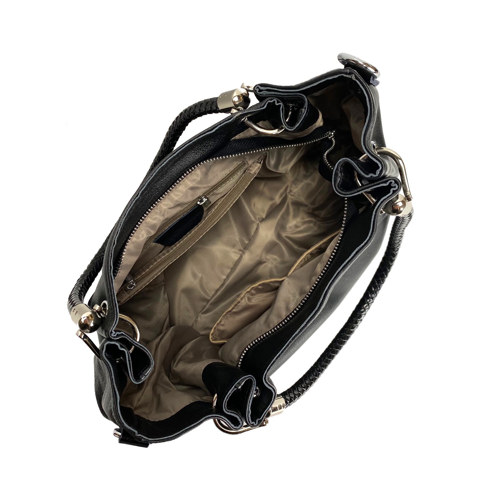 Жіноча шкіряна сумка Brenda чорна