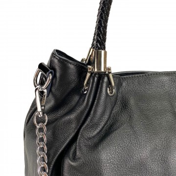 Женская кожаная сумка Brenda черная фото