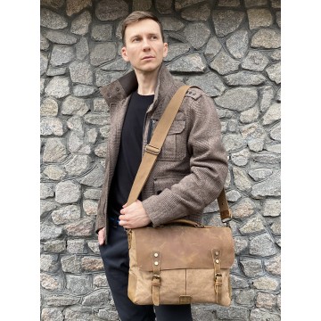 Чоловічий портфель Tone коричневий фото