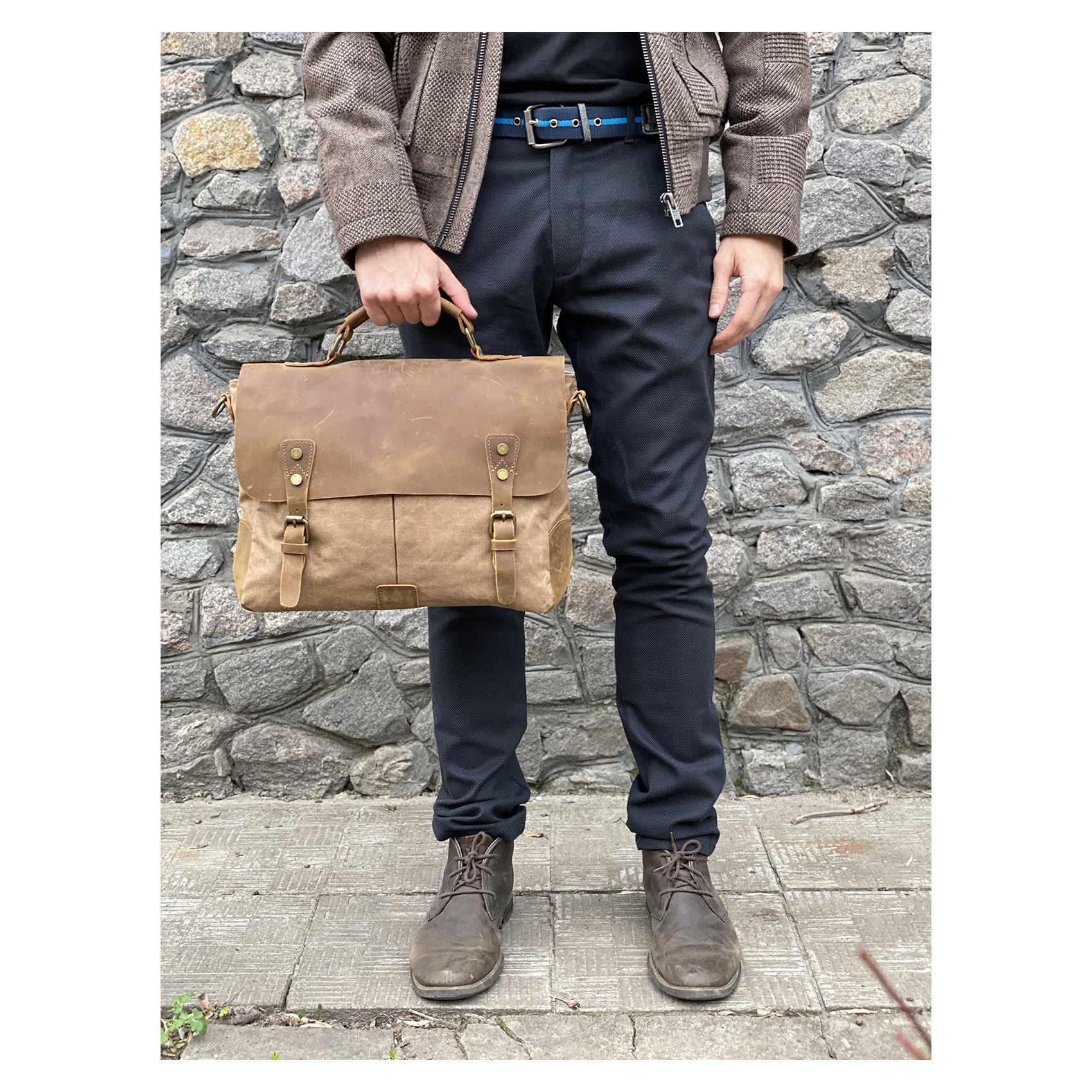 Мужской портфель Tone коричневый