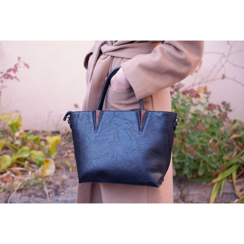 Женская классическая сумка Wendy черная - 4 фото