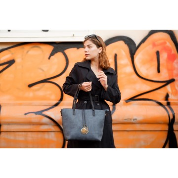 Жіноча сумка Joanna сіро-синя фото