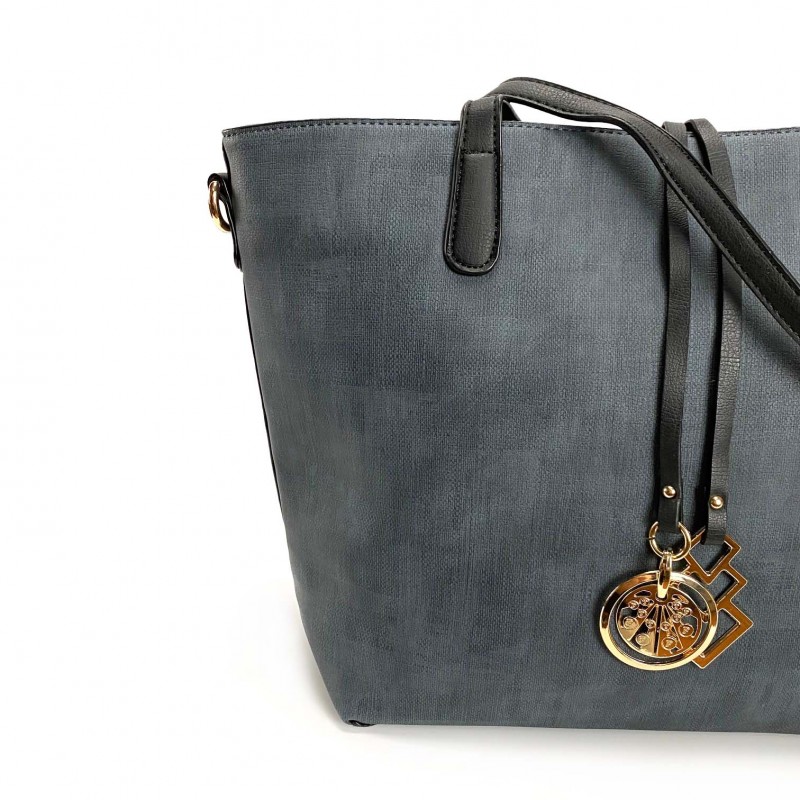 Женская сумка Joanna серо-синяя - 5 фото