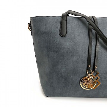 Жіноча сумка Joanna сіро-синя фото