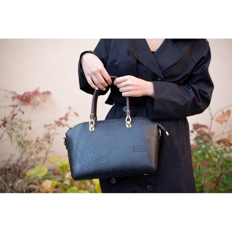 Женская классическая сумка Isa Paulina DS черная - 3 фото