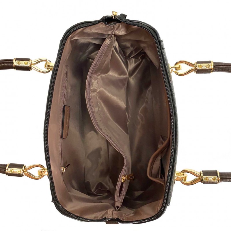 Жіноча класична сумка Isa Paulina DS чорна - 6 фото