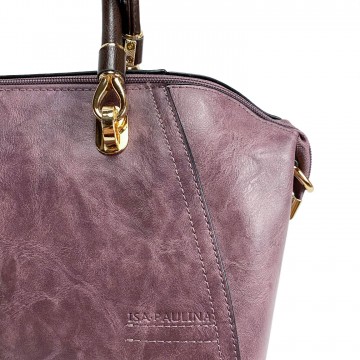 Жіноча класична сумка Isa Paulina DS бузкова фото