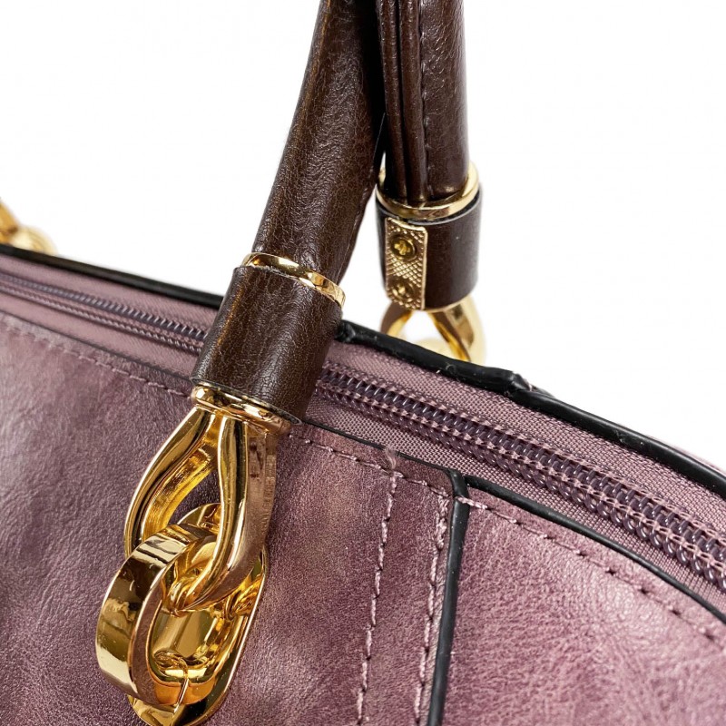 Женская классическая сумка Isa Paulina DS сиреневая - 9 фото