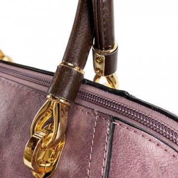 Жіноча класична сумка Isa Paulina DS бузкова фото