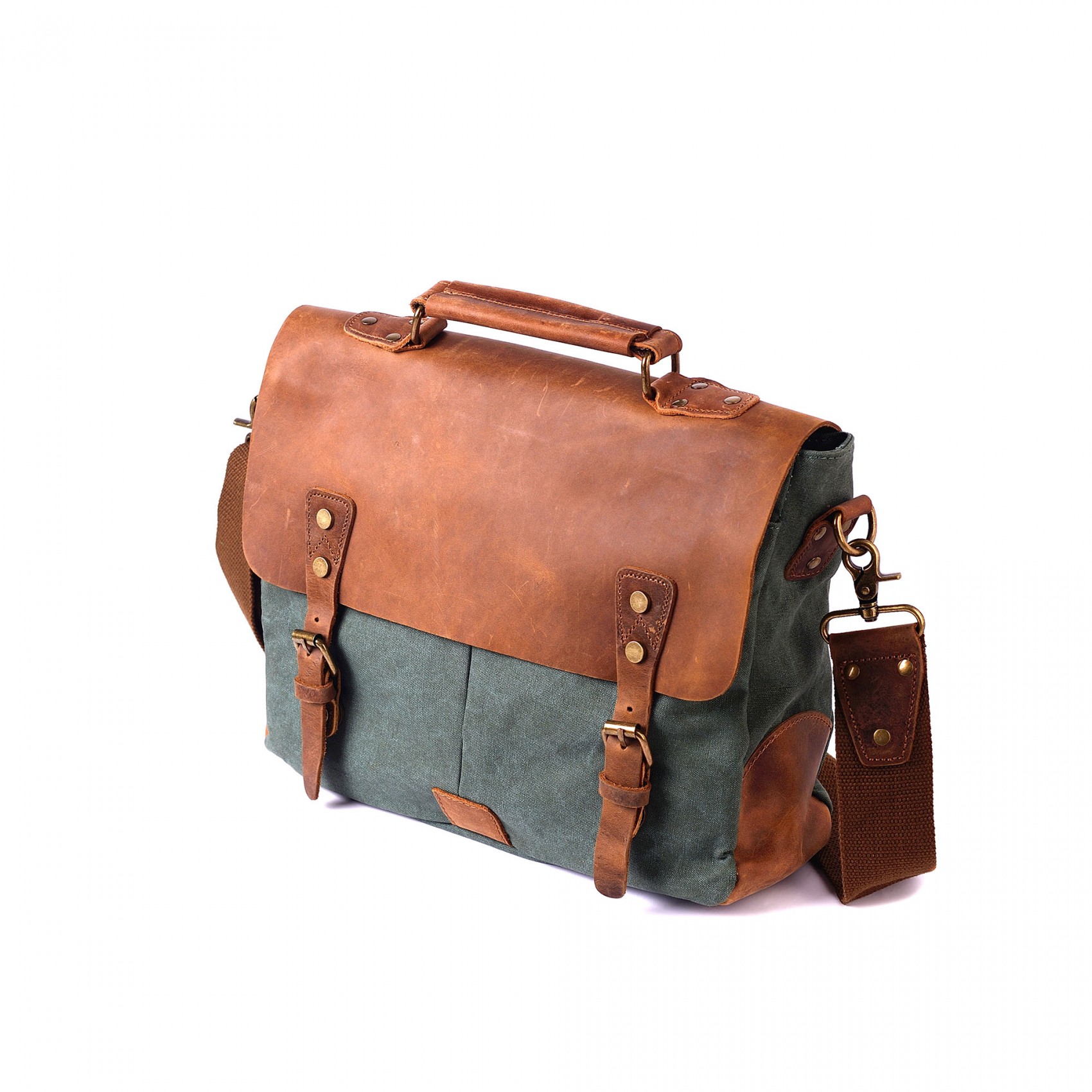 Мужской портфель Tone изумрудный