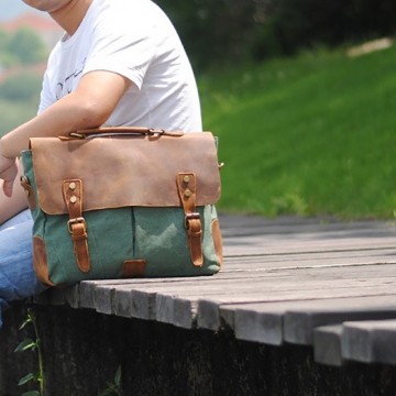 Мужской портфель Tone изумрудный фото