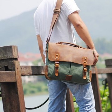 Мужской портфель Tone изумрудный фото