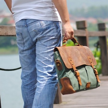 Мужской портфель Tone изумрудный фото