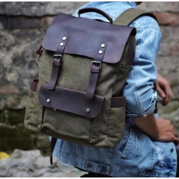 Мужской городской рюкзак Nicholas хаки фото