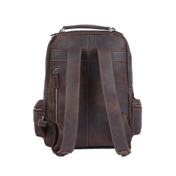 Чоловічий шкіряний рюкзак William темно-коричневий фото