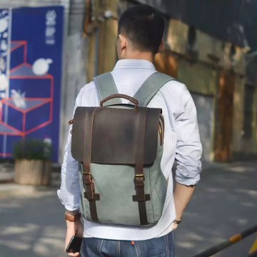 Чоловічий міський рюкзак Ethan сіро-блакитний фото