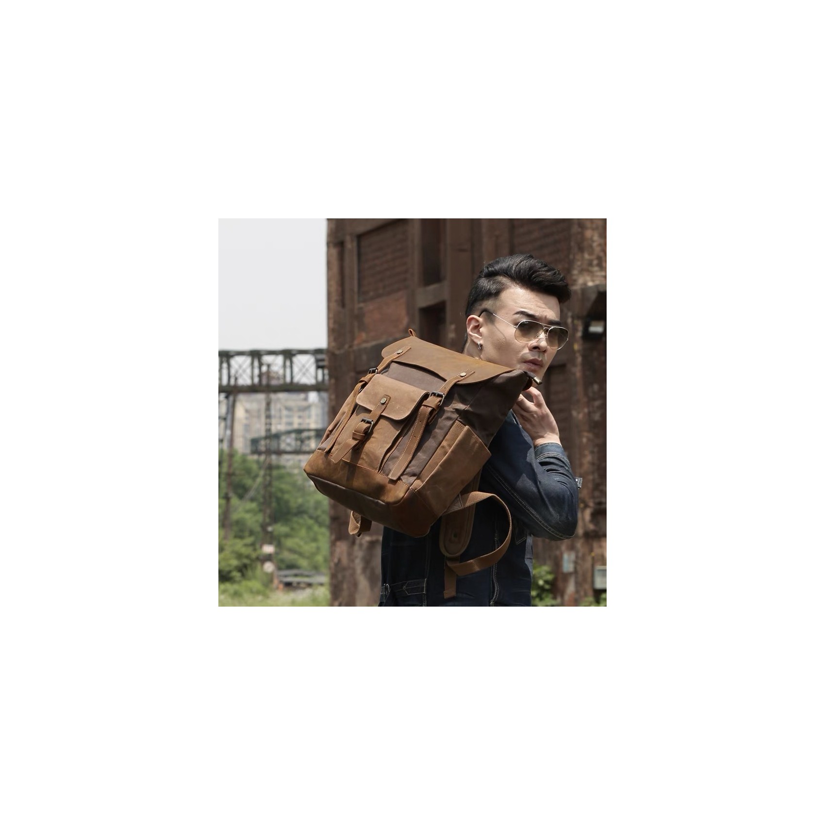 Чоловічий міський рюкзак Jacob коричневий