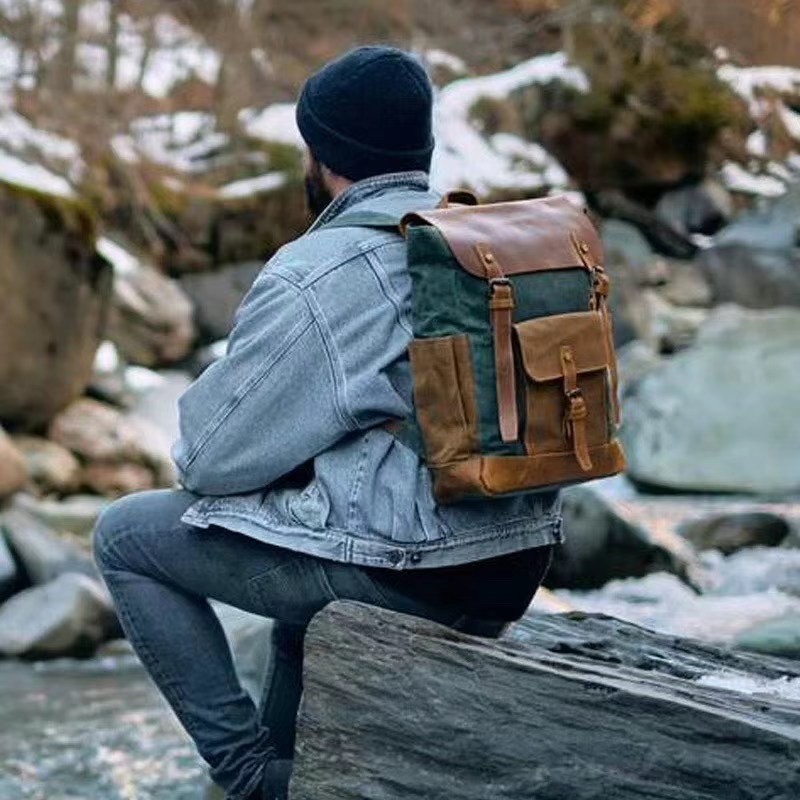 Мужской городской рюкзак Jacob изумрудный - 1 фото