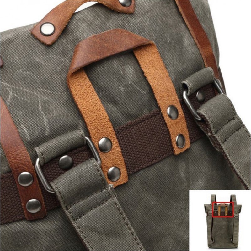 Чоловічий міський рюкзак Brego тауп - 4 фото