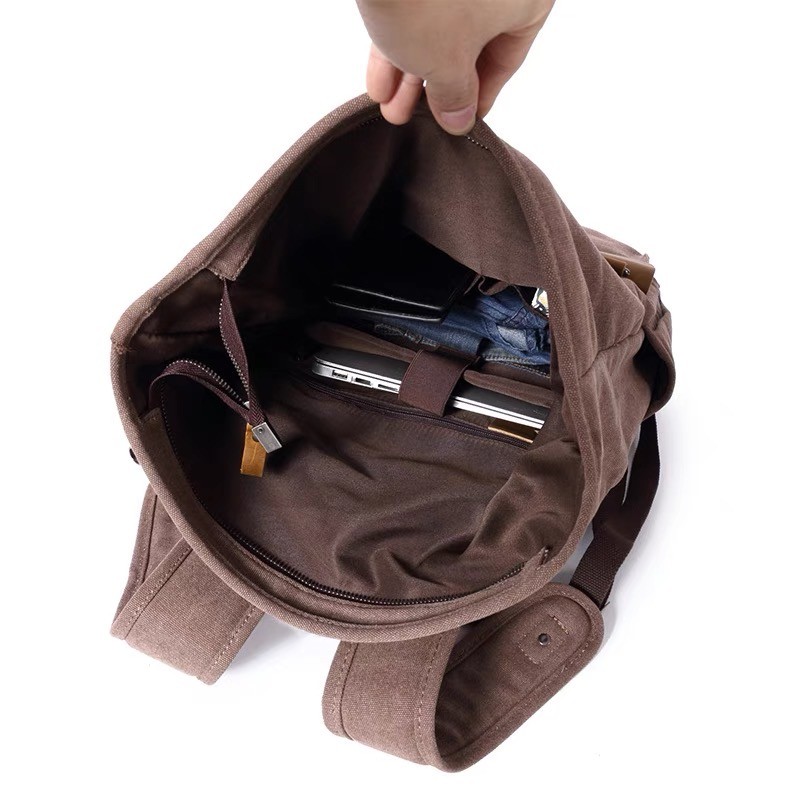 Мужской городской рюкзак Fridrich коричневый - 4 фото