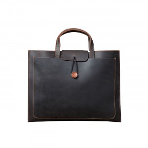 Мужская кожаная сумка для ноутбука Walter темно-коричневая