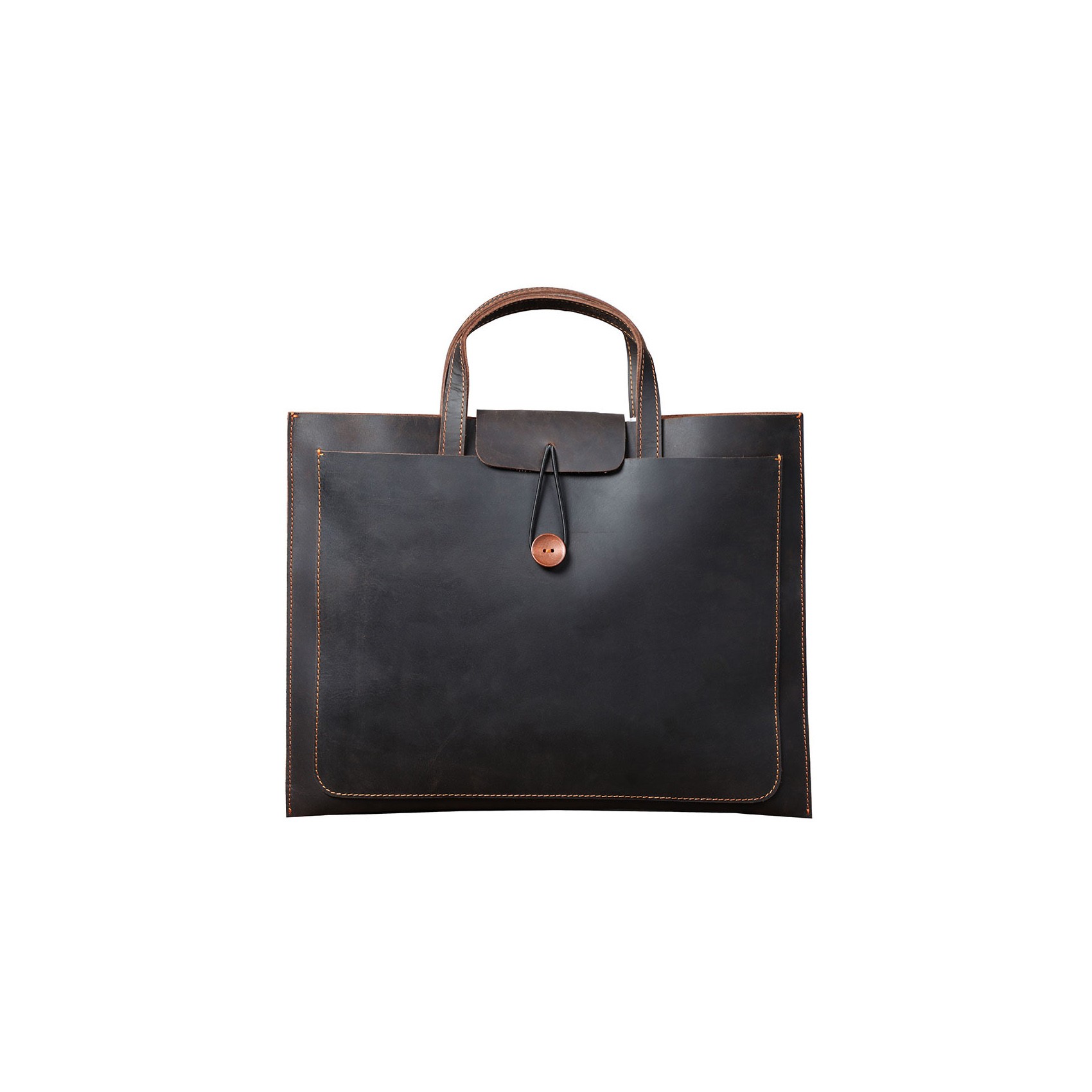 Чоловіча шкіряна сумка для ноутбука Walter темно-коричнева