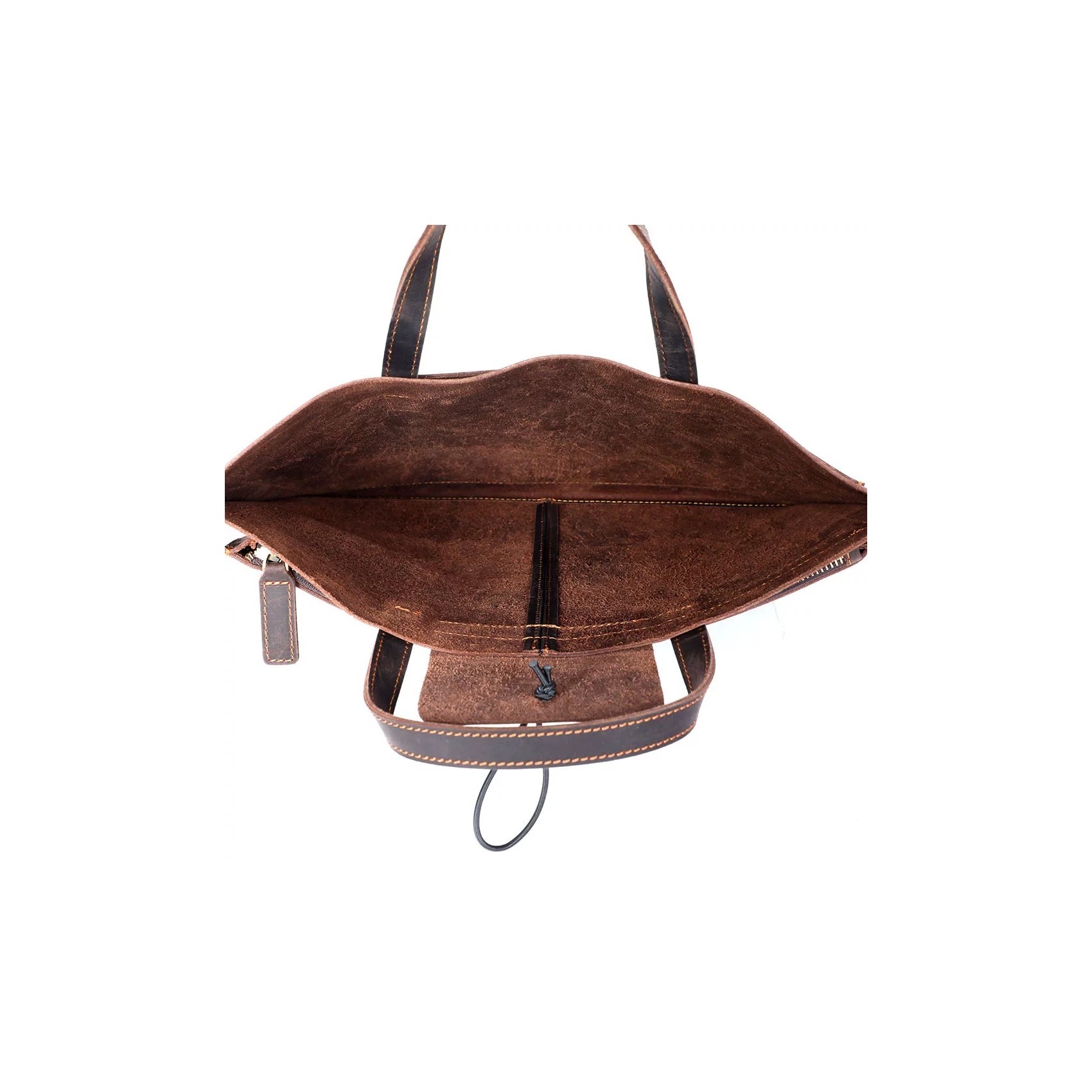 Мужская кожаная сумка для ноутбука Walter темно-коричневая