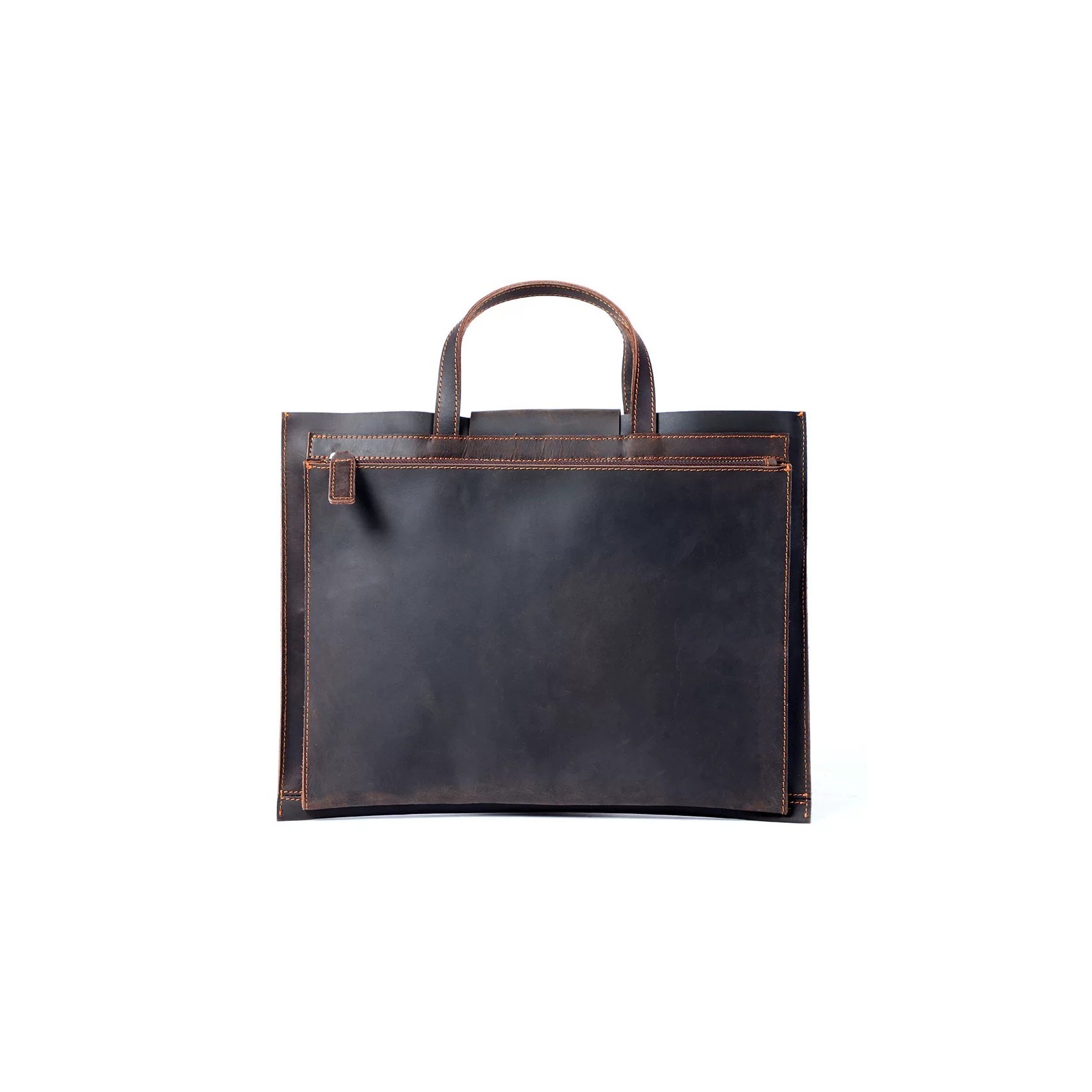 Чоловіча шкіряна сумка для ноутбука Walter темно-коричнева