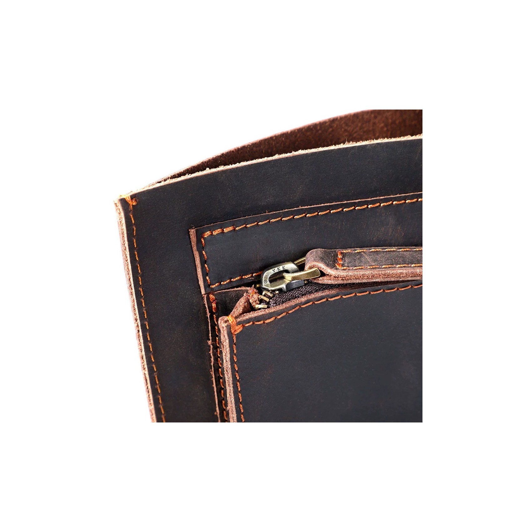 Мужская кожаная сумка для ноутбука Walter темно-коричневая