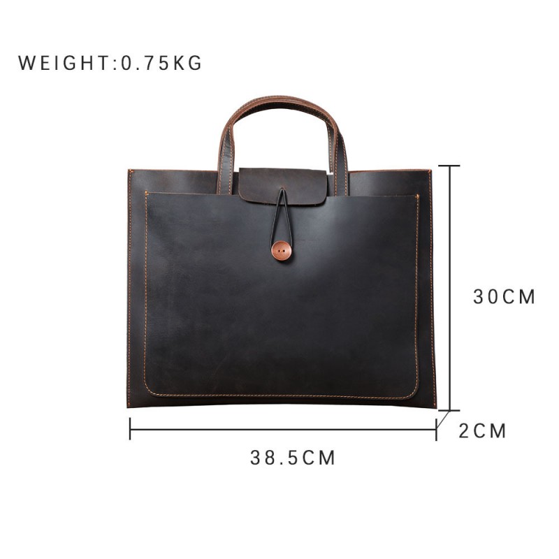 Мужская кожаная сумка для ноутбука Walter темно-коричневая - 17 фото