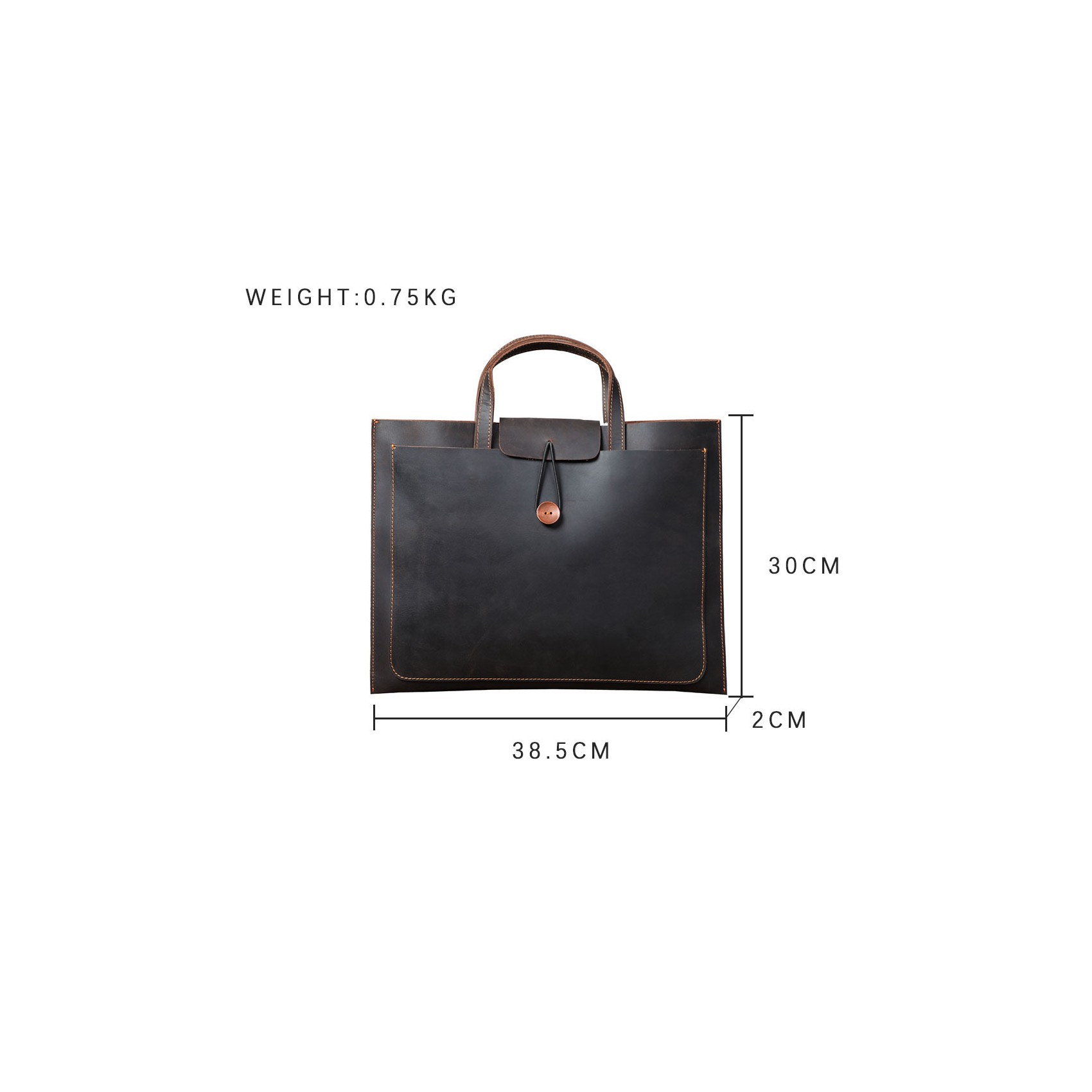 Чоловіча шкіряна сумка для ноутбука Walter темно-коричнева