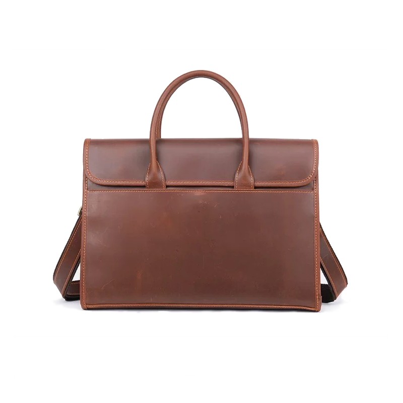 Чоловіча шкіряна сумка для ноутбука Brian коричнева