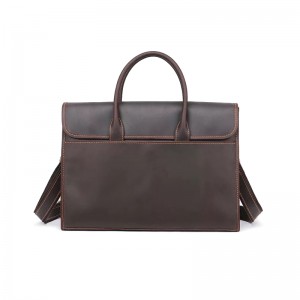 Чоловіча шкіряна сумка для ноутбука Brian темно-коричнева