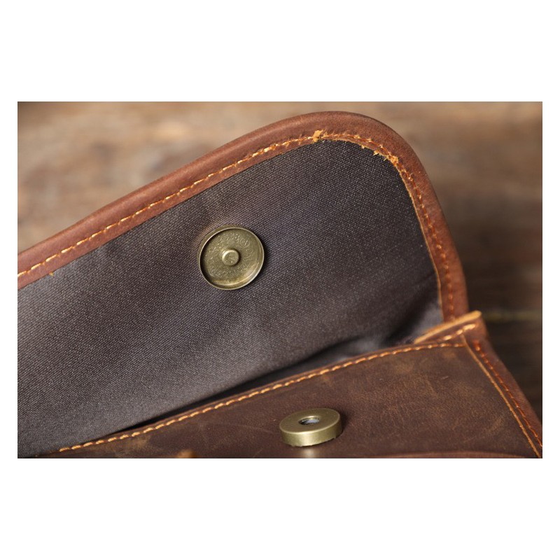 Чоловіча шкіряна сумка для ноутбука Brian коричнева - 7 фото